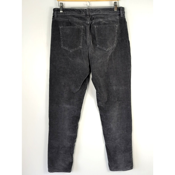 Croft & Barrow Corduroy Pants Womens Size 12L Gray Slim Fit Soft Stretch 31 Ins - Picture 3 of 16